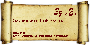 Szemenyei Eufrozina névjegykártya